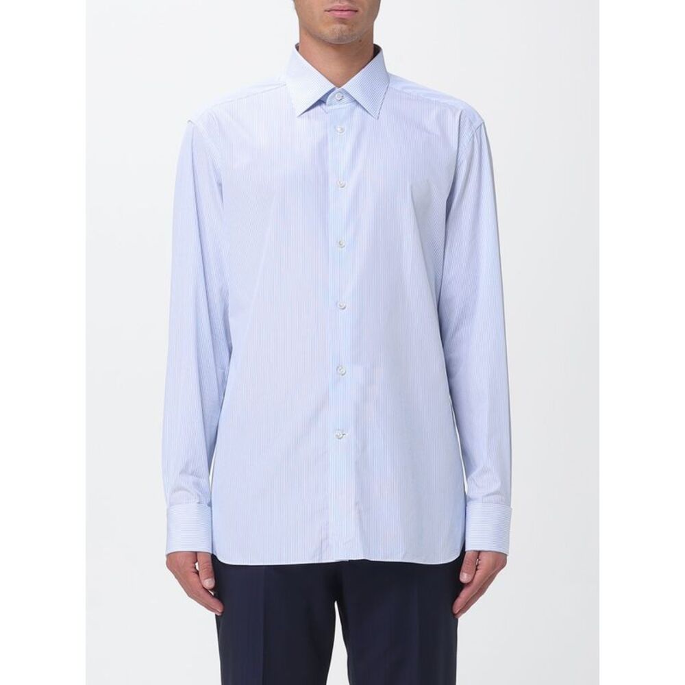 Zegna Shirt Men Gnawed Blue